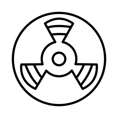 Radyasyon Vektörü Satırı Simge Tasarımı