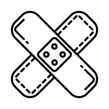 Yara bandı Vektör Satırı Simge Tasarımı