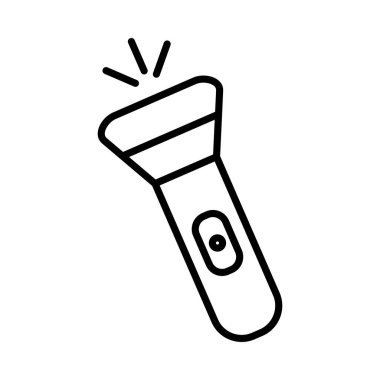 El feneri Vektör Satırı Simge Tasarımı