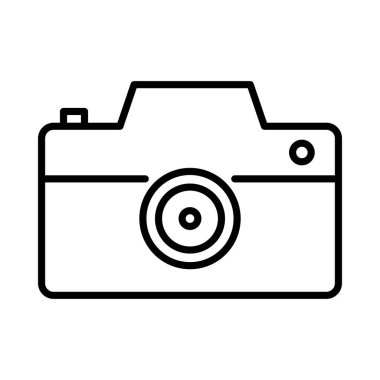 Dijital Kamera Vektör Satırı Simge Tasarımı 
