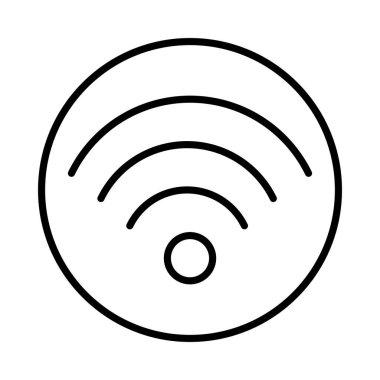 Wifi Vektör Satır Simgesi Tasarımı