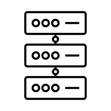 Sunucu Vektör satırı Simge Tasarımı