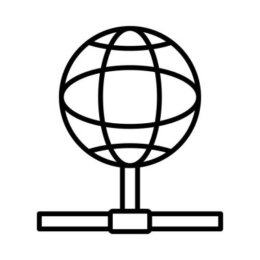 Ağ Vektörü Satır Simgesi Tasarımı