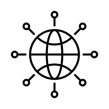 Büyük Veri Vektör Satırı Simge Tasarımı