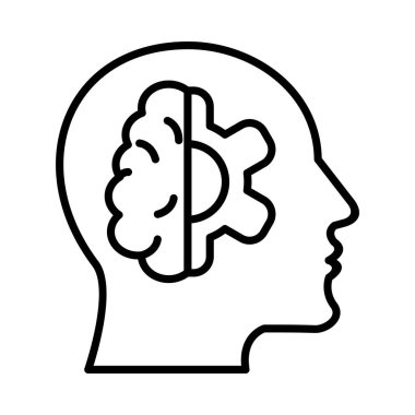 Makine Öğrenme Vektör Satırı Simgesi Tasarımı