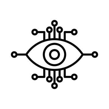 Göz Vektörü Satır Simgesi Tasarımı