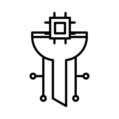 Filtre Vektör Satır Simgesi Tasarımı