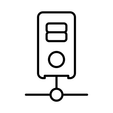 Sunucu Vektör Satır Simgesi Tasarımı