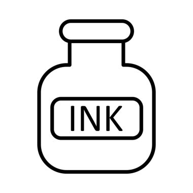 Mürekkep şişesi Vektör Satırı Simge Tasarımı