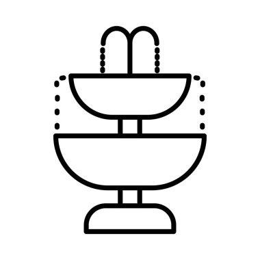 Çeşme Vektör Satırı Simge Tasarımı