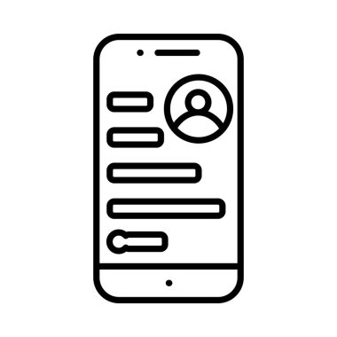 Akıllı Telefon Vektör Satırı Simge Tasarımı