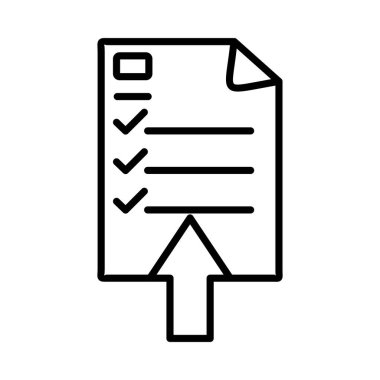 Vektör Satır Simgesi Tasarımı Yükle