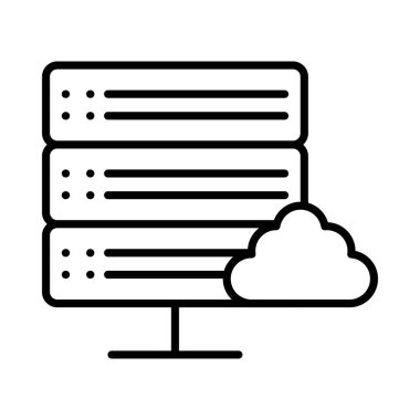 Sunucu Vektör satırı Simge Tasarımı