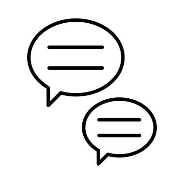 Sohbet Vektör Satırı Simge Tasarımı