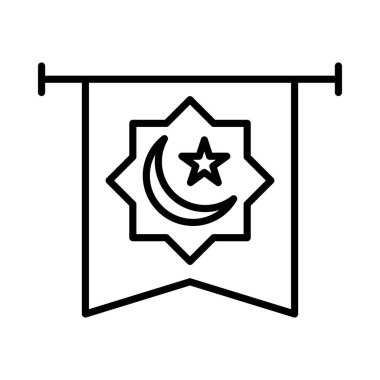 Bayrak Vektör Satırı Simge Tasarımı