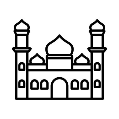 Cami Vektör Satırı Simge Tasarımı