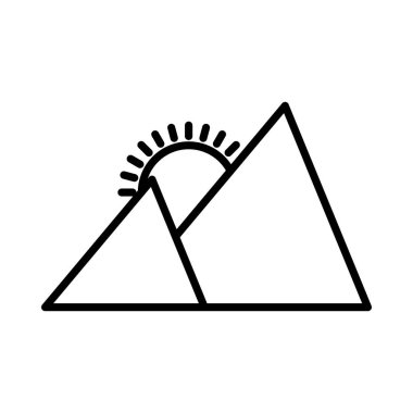 Maghrib Vektör Satır Simgesi Tasarımı