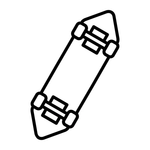 スケートボードベクトルラインアイコンデザイン — ストックベクタ
