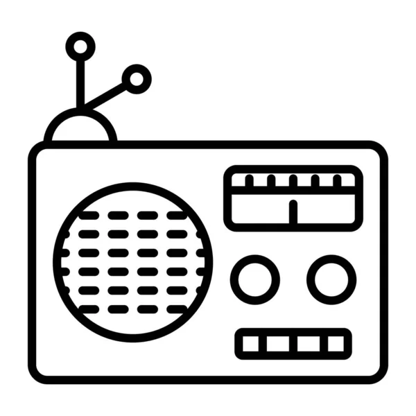 Radio Vector Line Icon Desig — Vector de stock