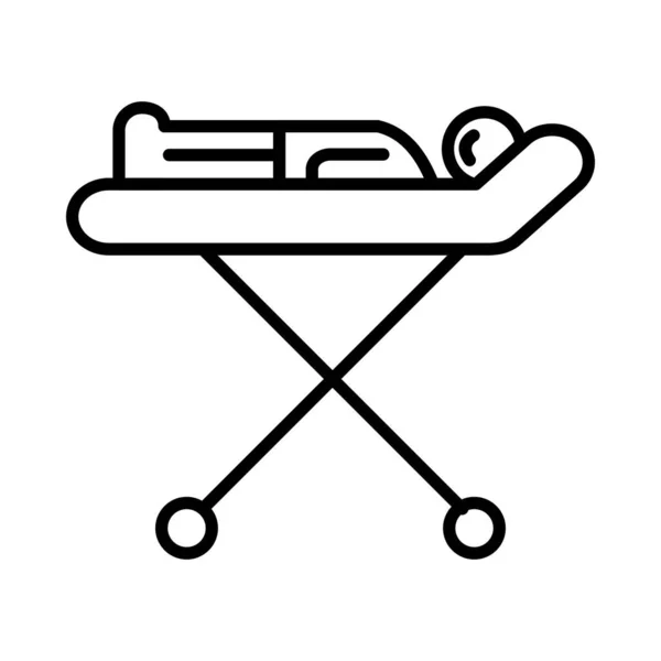 Stretcher Vectorlijn Icon Desig — Stockvector