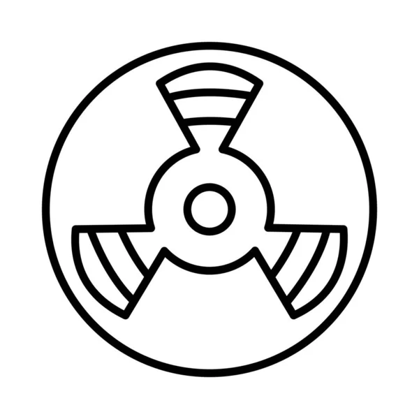 Icône Ligne Vectorielle Rayonnement Desig — Image vectorielle