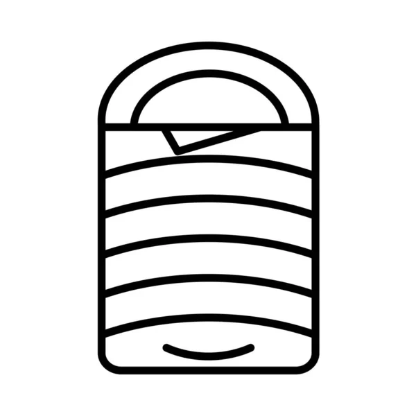 Sleeping Bag Vector Line Icon Desig — Stock Vector