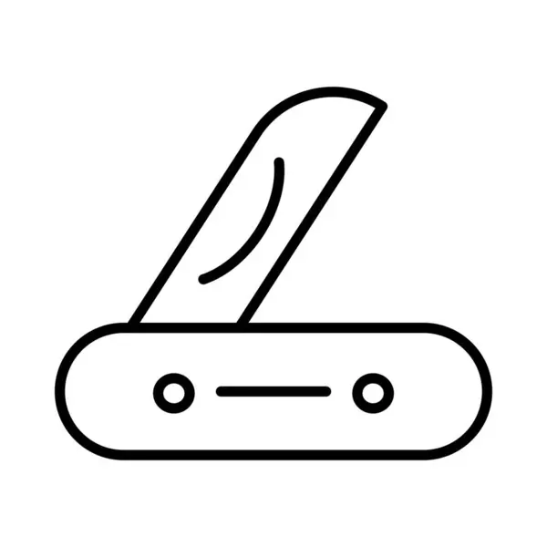 Pinknife Vectorlijn Icoon Desig — Stockvector