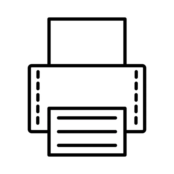 Printer Vectorlijn Icon Desig — Stockvector