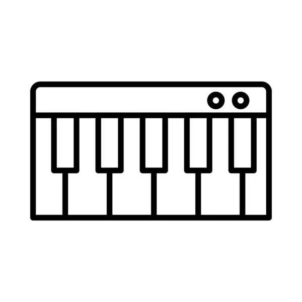 Zongora Vektor Vonal Ikon Desig — Stock Vector