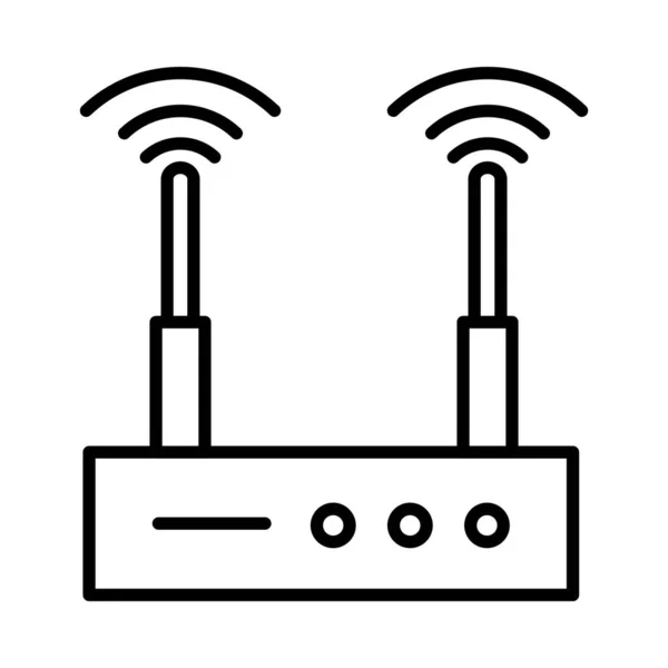 ルーターベクトルラインアイコンデザイン — ストックベクタ