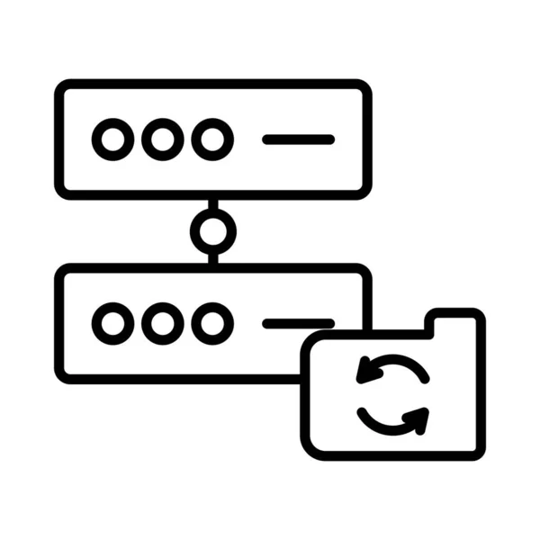 Backup Dateien Vektor Line Icon Desig — Stockvektor