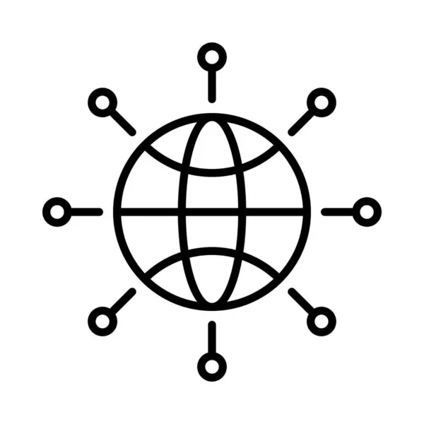 Знак Гигантской Векторной Линии Данных — стоковый вектор
