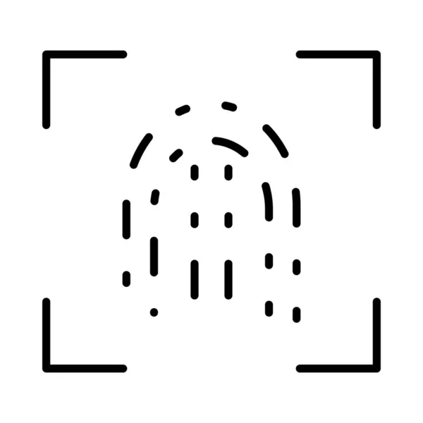 Друк Пальця Векторна Лінія Піктограма Демонстрація — стоковий вектор