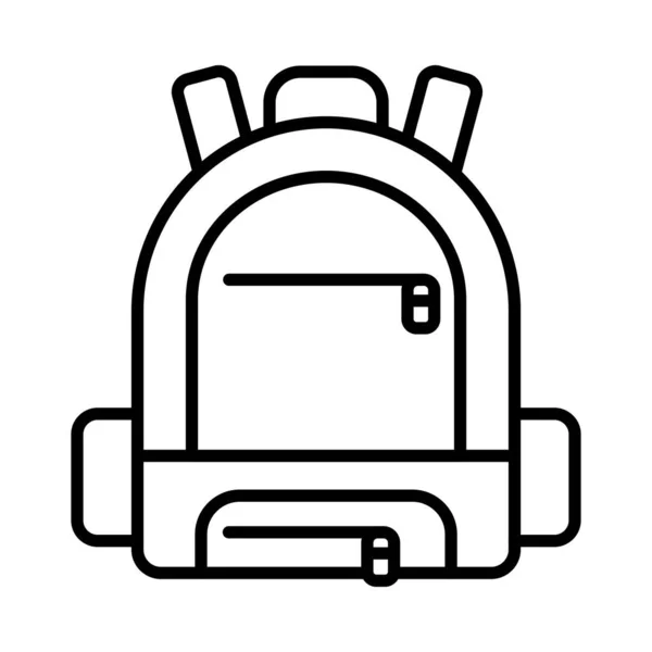 Bolsa Escolar Vector Line Icon Desig — Vector de stock