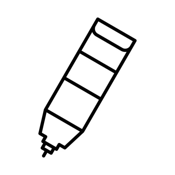 Correctie Pen Vectorlijn Icon Desig — Stockvector