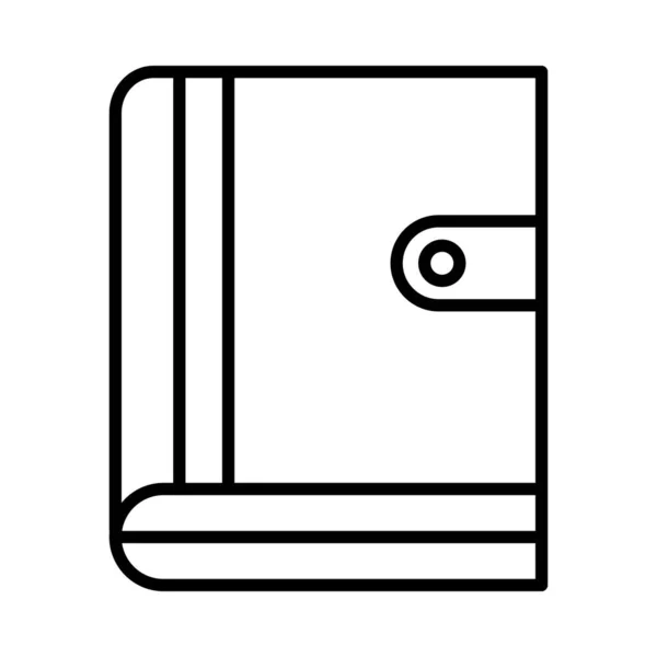 Boek Vector Line Icon Desig — Stockvector