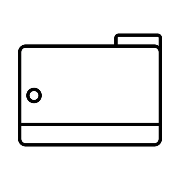 Carpeta Archivo Vector Line Icon Desig — Vector de stock