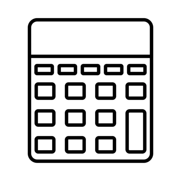 Calculatrice Ligne Vectorielle Icône Desig — Image vectorielle