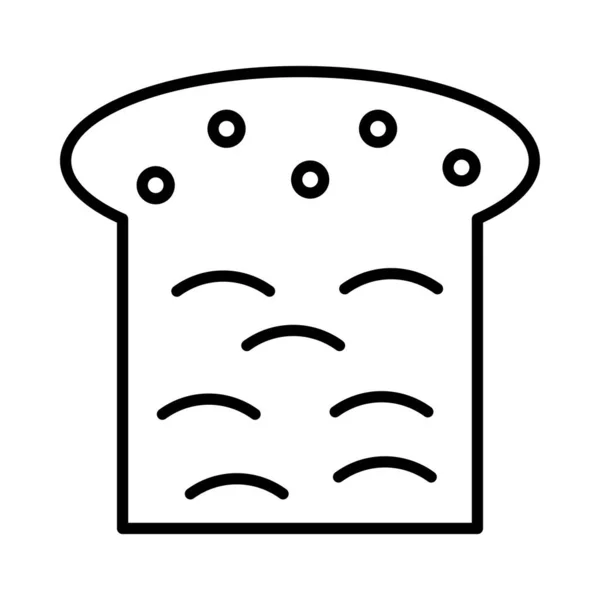 Bröd Vektorlinje Icon Desig — Stock vektor