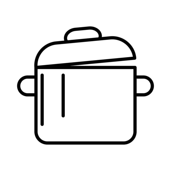 Pot Vector Line Icon Desig — Stock Vector