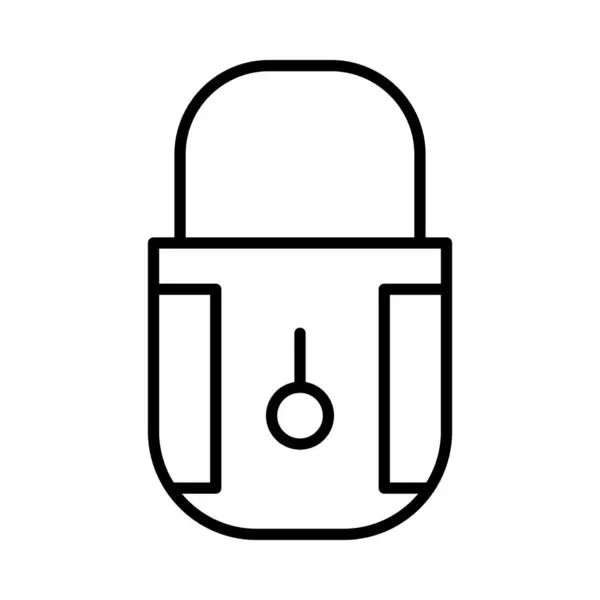 Padlock Vector Line Εικονίδιο Desig — Διανυσματικό Αρχείο