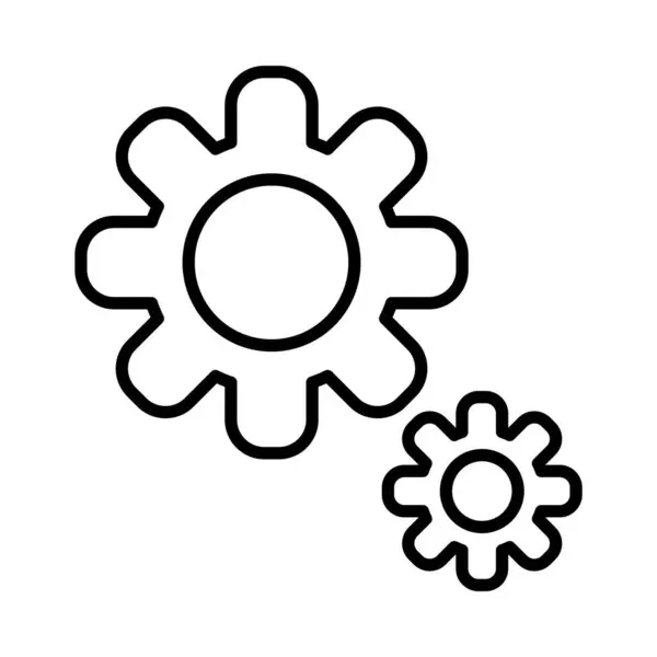 Instellingen Vector Line Icon Desig — Stockvector