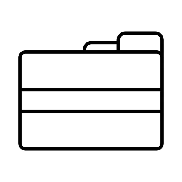 Ikon Baris Vektor Folder Desig - Stok Vektor