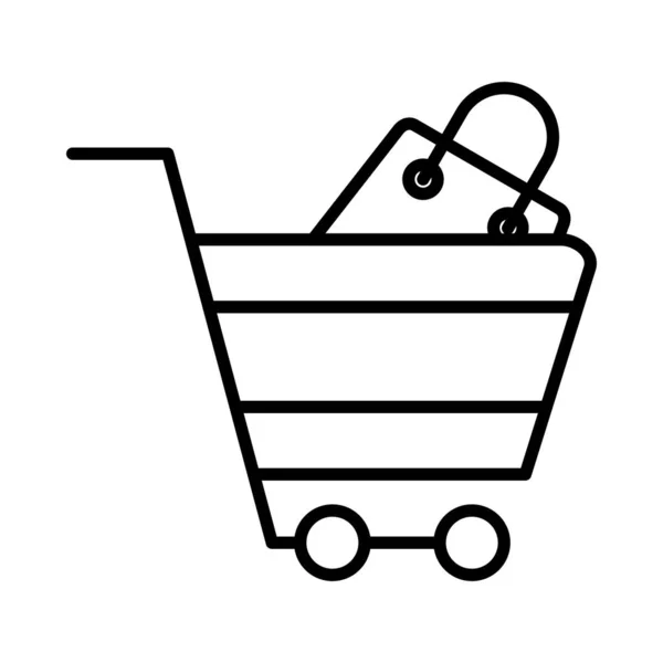Shopping Vector Line Icon Desig — Stock Vector