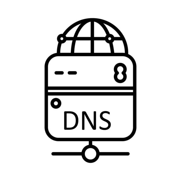 Dns矢量线图标设计 免版税图库插图