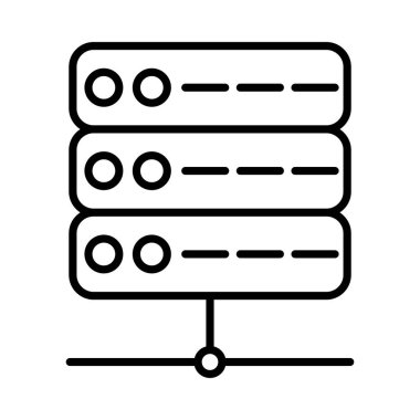 Sunucu Vektör satırı Simge Tasarımı