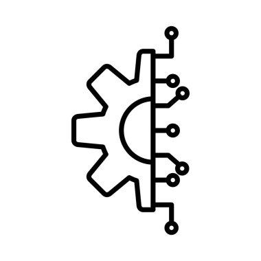 Veri Şifreleme Vektör Satırı Simge Tasarımı