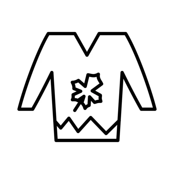 Sweater Vector Line Icon Desig — Stock Vector