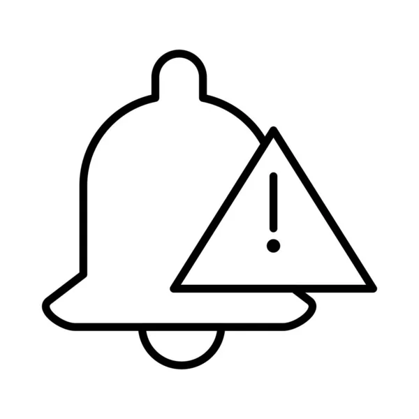 Értesítés Bell Vector Line Icon Design — Stock Vector