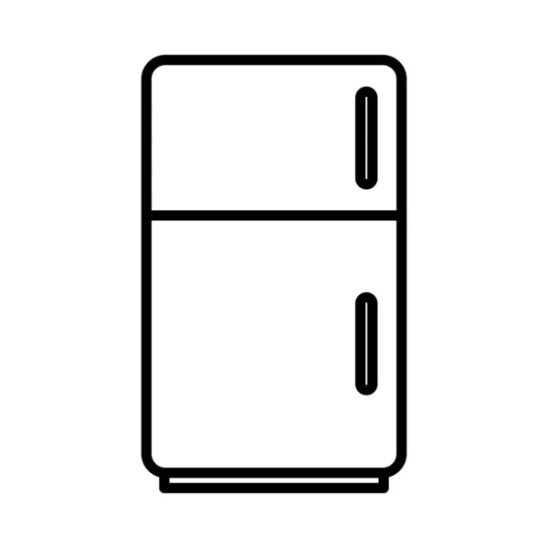 Fridge Vector Line Icon Desig — Stock Vector